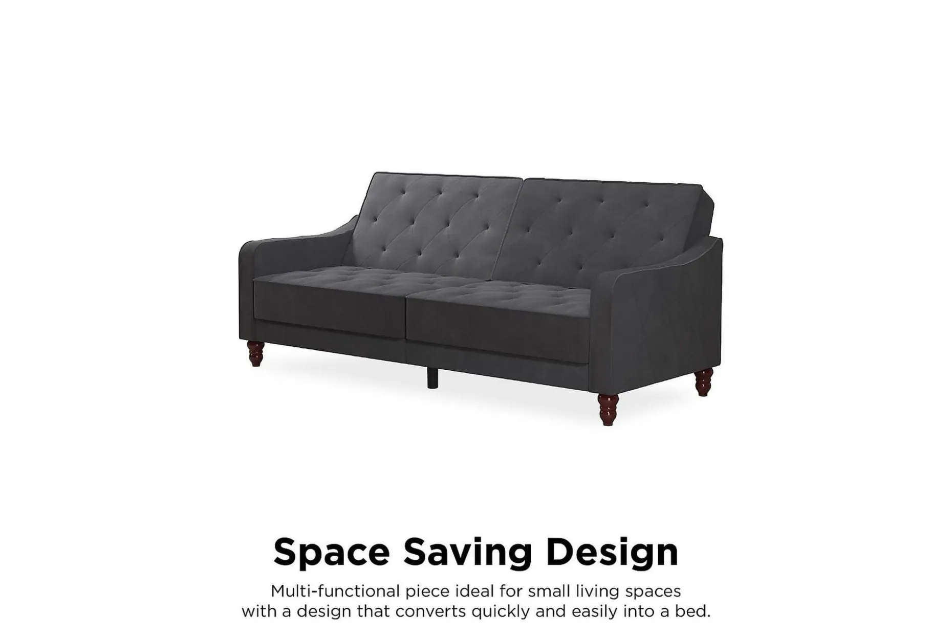Vintage Tufted 2-sits Bäddsoffa Grå