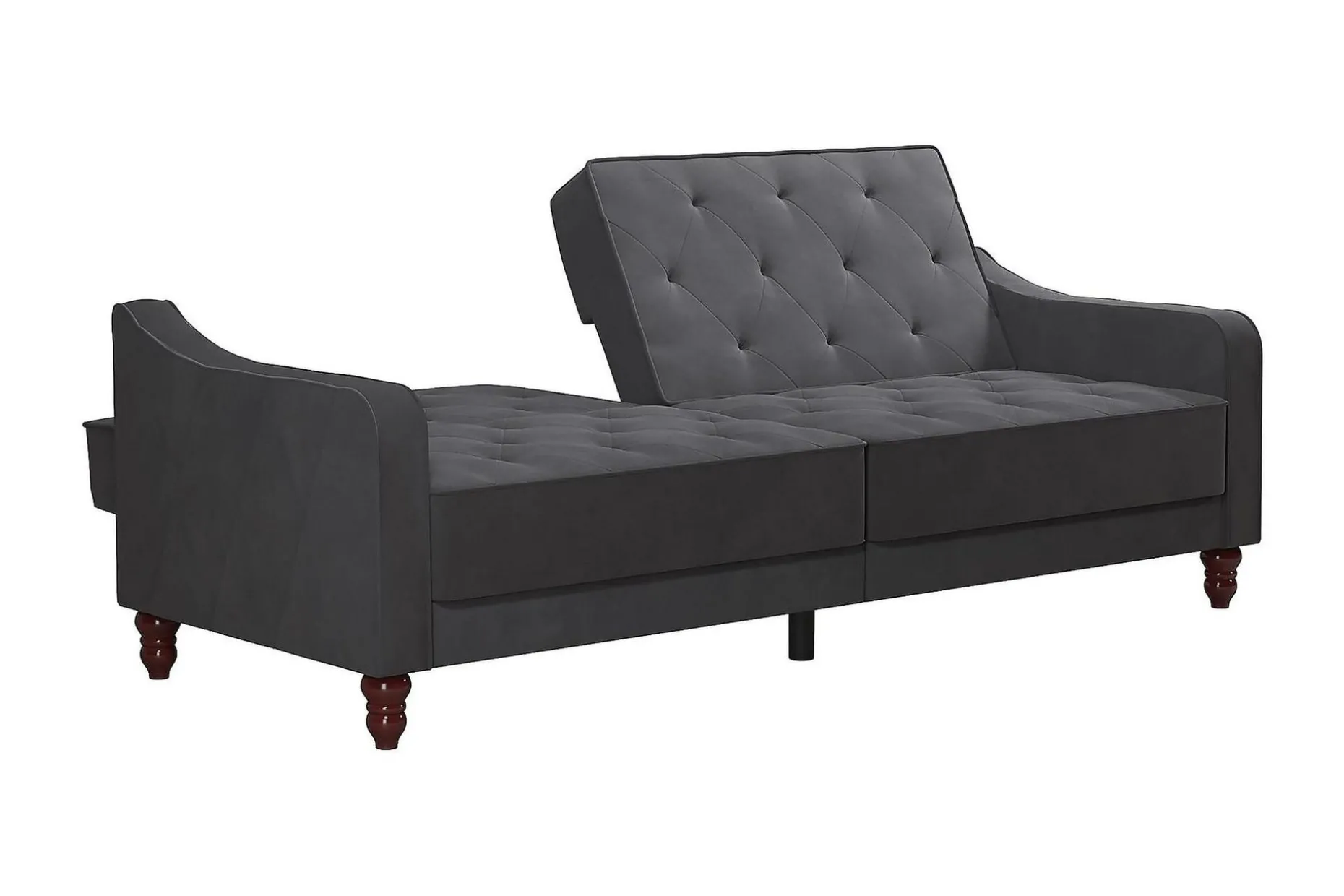 Vintage Tufted 2-sits Bäddsoffa Grå