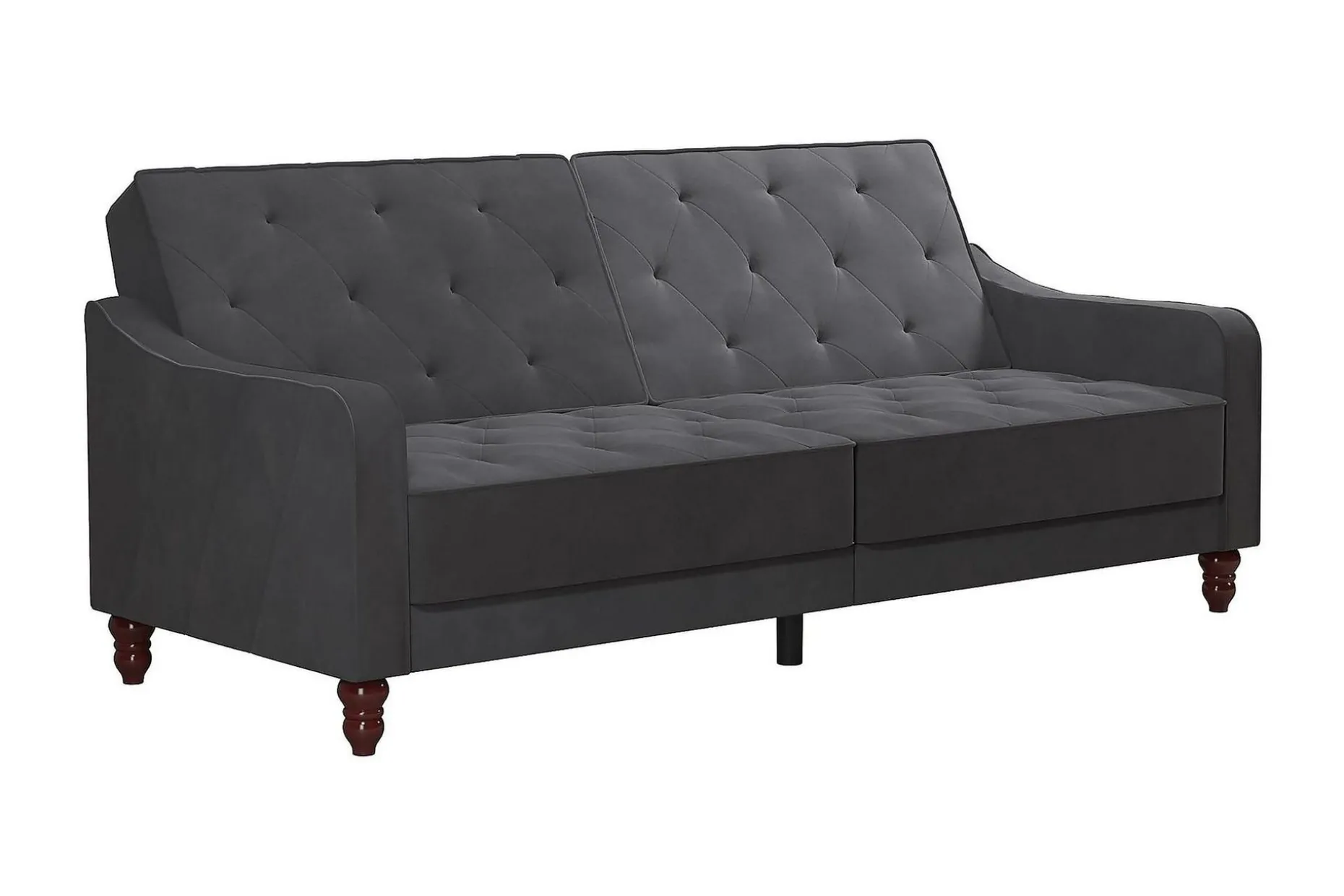 Vintage Tufted 2-sits Bäddsoffa Grå