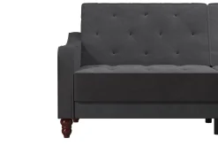 Vintage Tufted 2-sits Bäddsoffa Grå