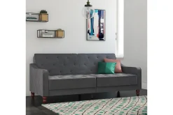 Vintage Tufted 2-sits Bäddsoffa Grå