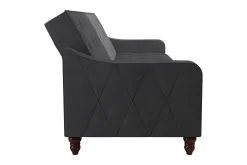 Vintage Tufted 2-sits Bäddsoffa Grå