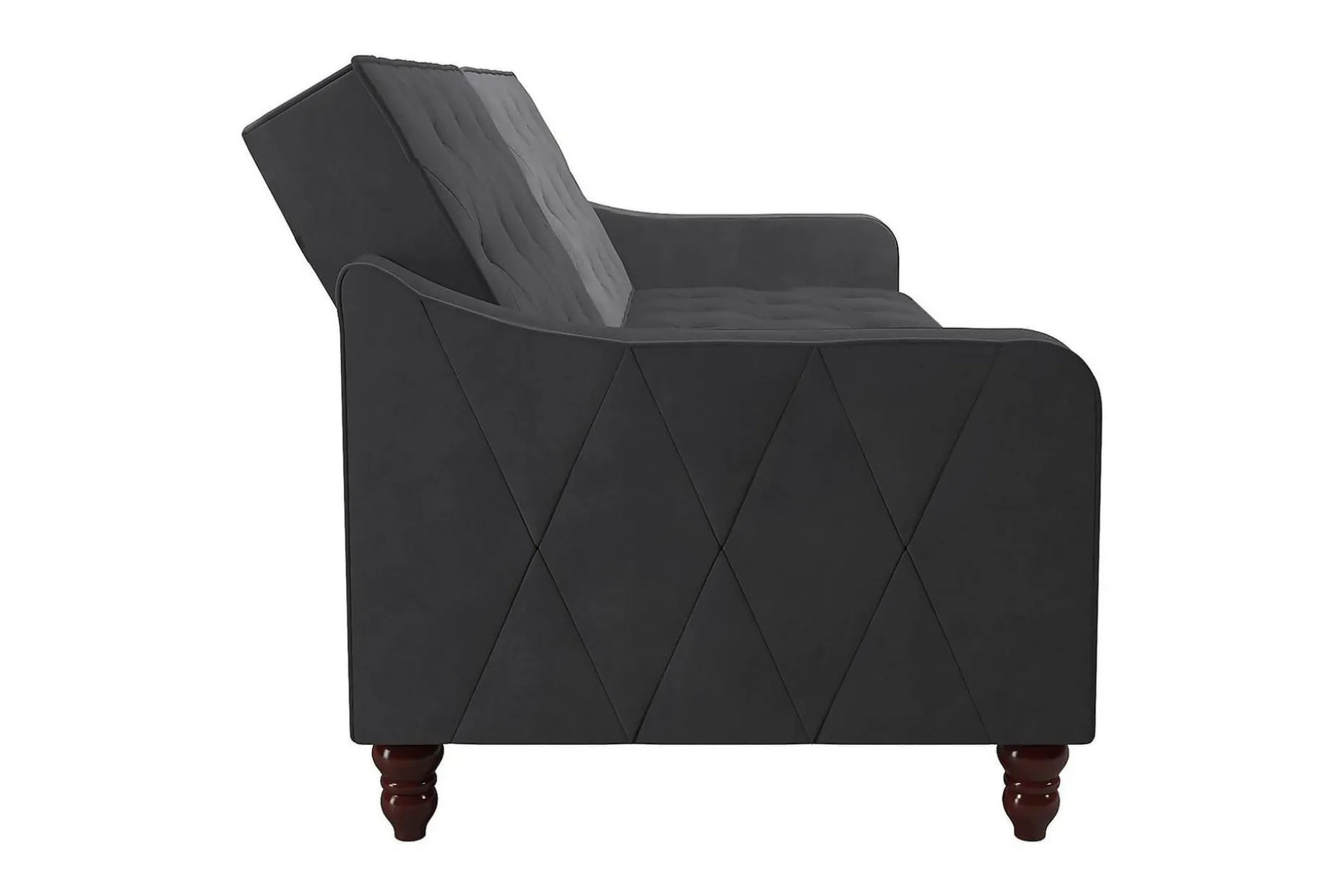 Vintage Tufted 2-sits Bäddsoffa Grå