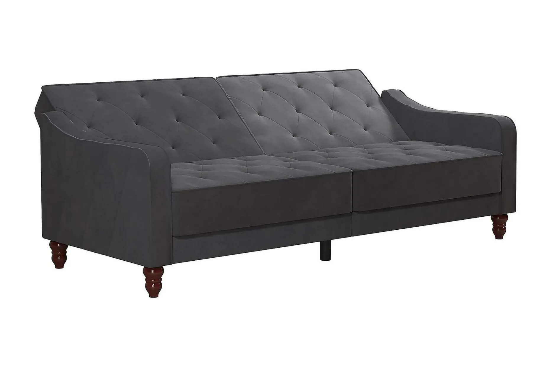 Vintage Tufted 2-sits Bäddsoffa Grå