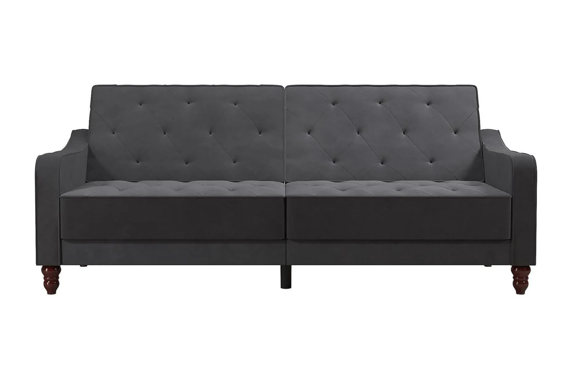Vintage Tufted 2-sits Bäddsoffa Grå