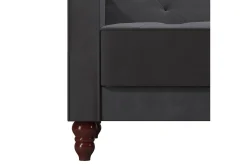 Vintage Tufted 2-sits Bäddsoffa Grå