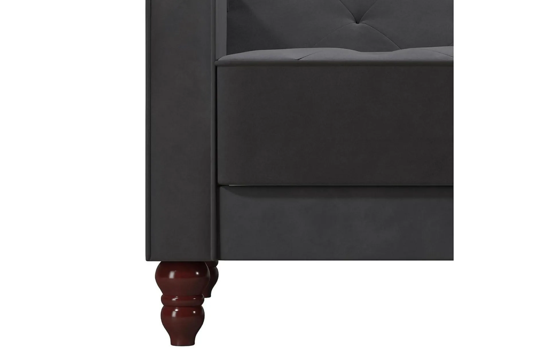 Vintage Tufted 2-sits Bäddsoffa Grå
