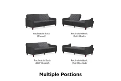Vintage Tufted 2-sits Bäddsoffa Grå