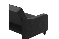 Vintage Tufted 2-sits Bäddsoffa Grå