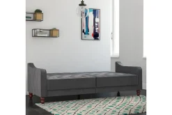 Vintage Tufted 2-sits Bäddsoffa Grå