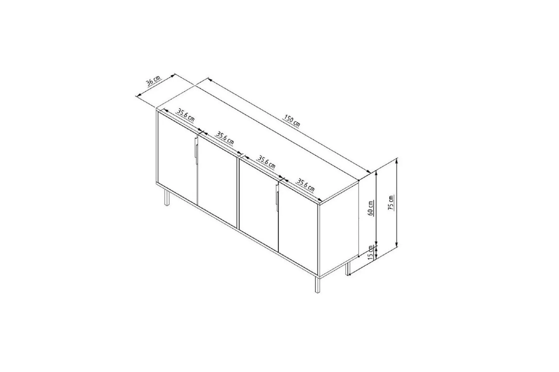 Vionis Konsollbord 150 cm