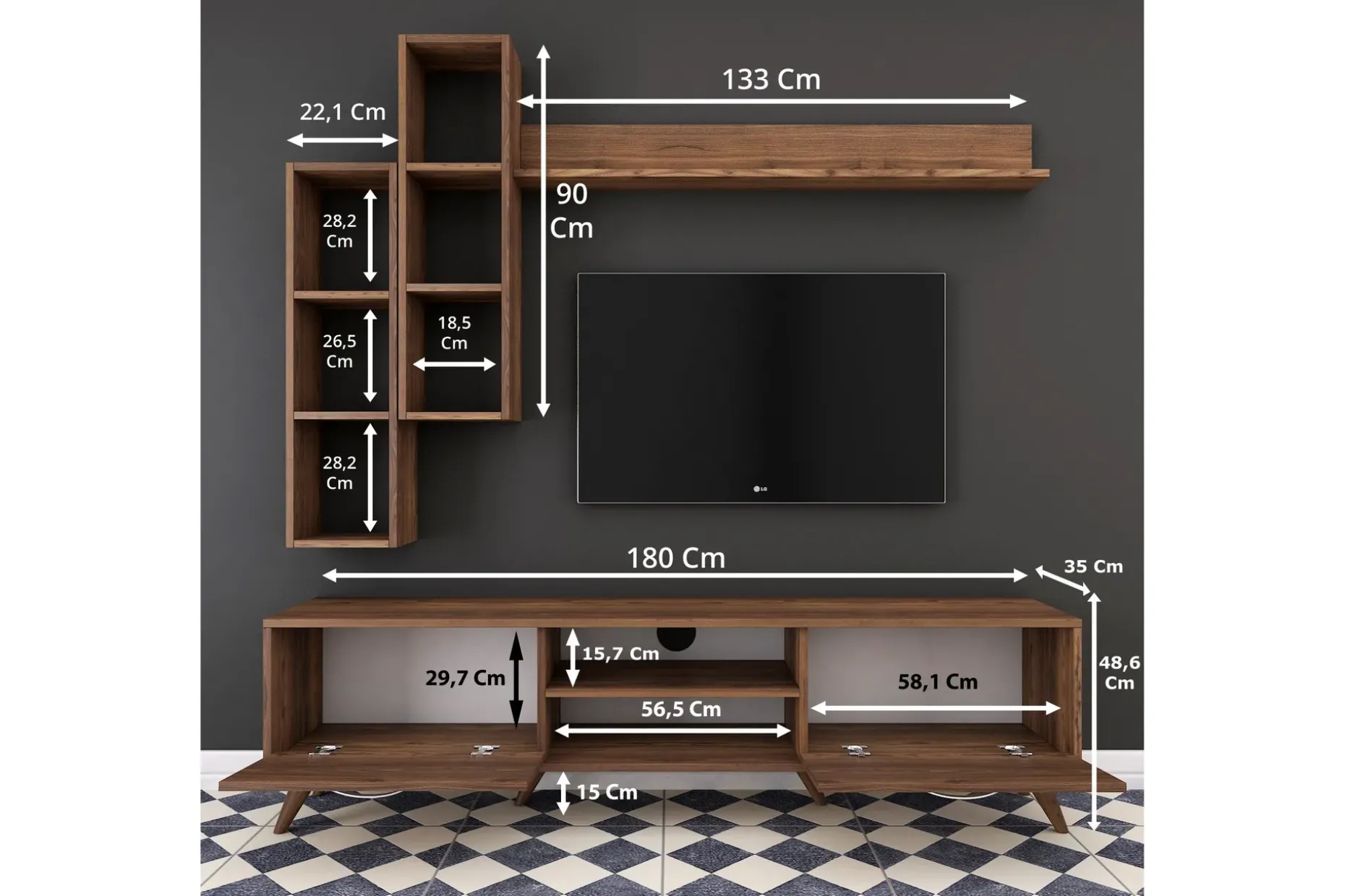 Virkesbo TV-Möbelset 180 cm