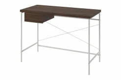 Webster Skrivbord 107 cm med Förvaring Låda Valnötsbrun