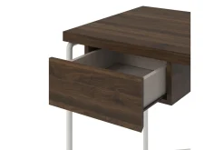 Webster Skrivbord 107 cm med Förvaring Låda Valnötsbrun