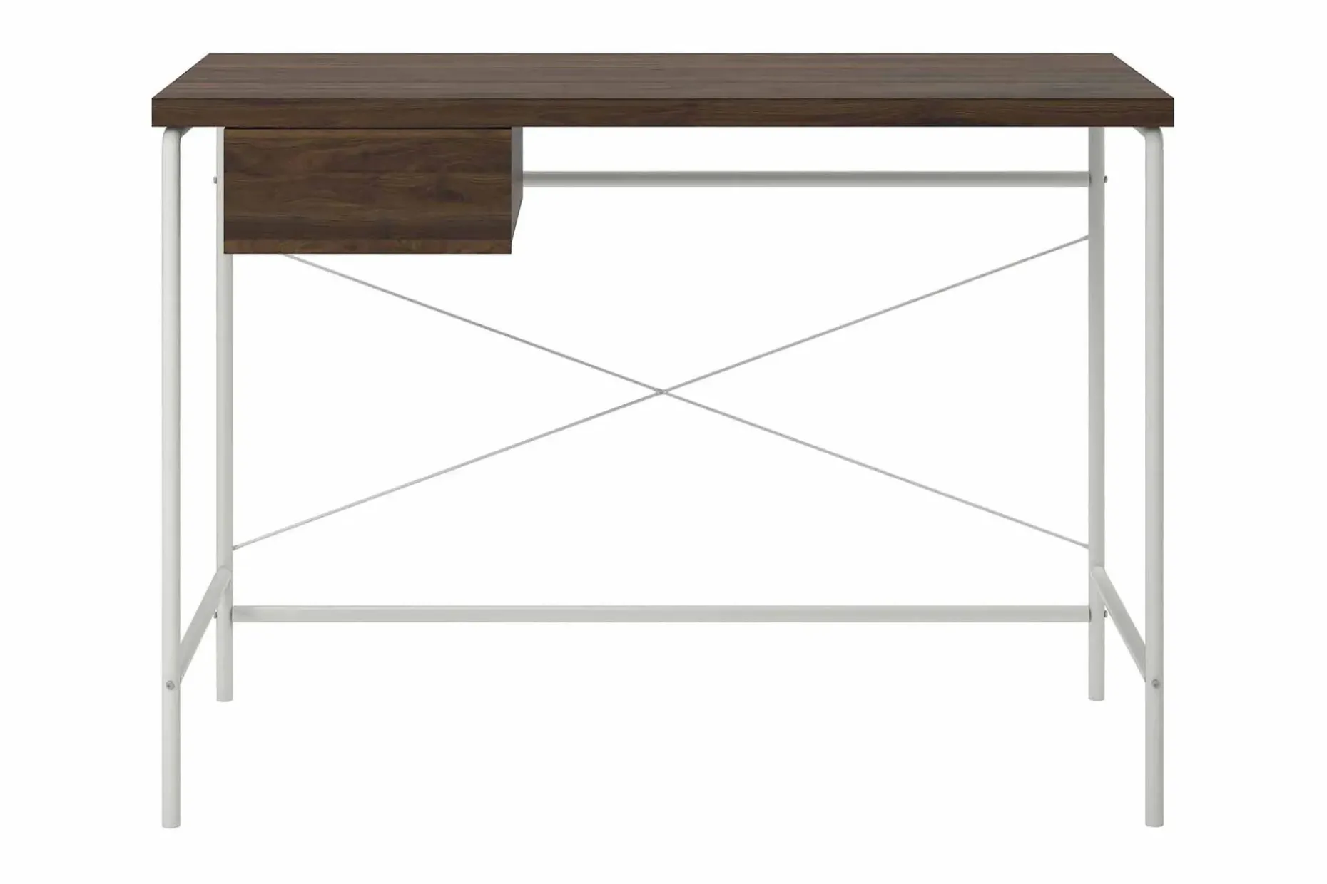 Webster Skrivbord 107 cm med Förvaring Låda Valnötsbrun