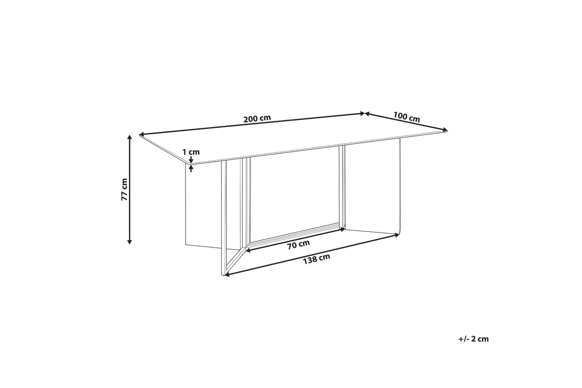 Wikwa Matbord 100x200 cm