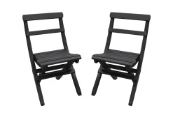 Wilma Caféset 65x65 cm + 2 Utestolar Grå/Vit