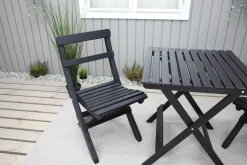 Wilma Caféset 65x65 cm + 2 Utestolar Grå/Vit