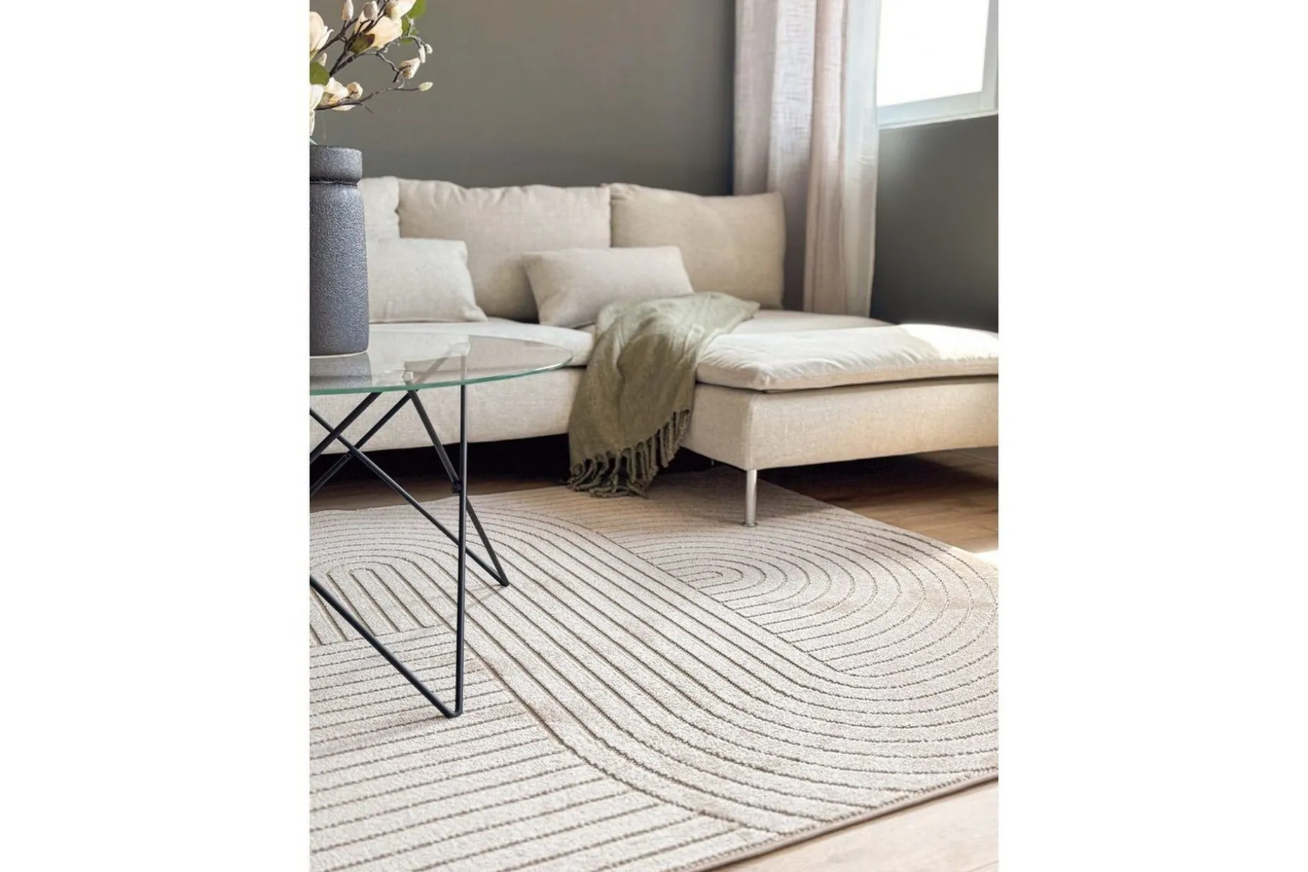 Wiltonmatta Hawaii Shape 200x200 cm, Linne