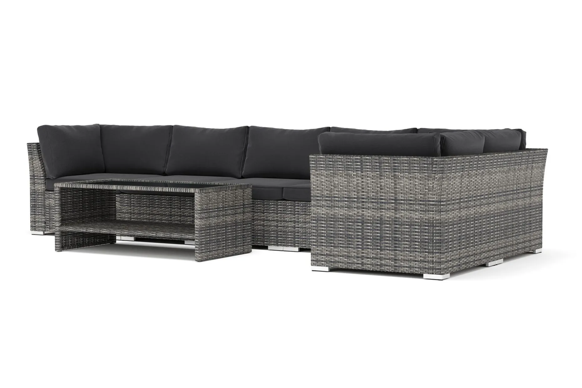 Wisconsin utomhus L-soffa 6-sits vändbar