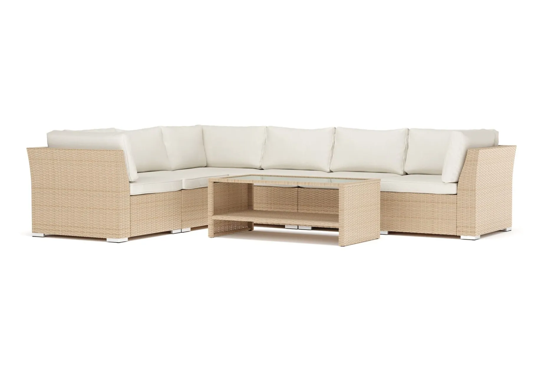 Wisconsin utomhus L-soffa 6-sits vändbar