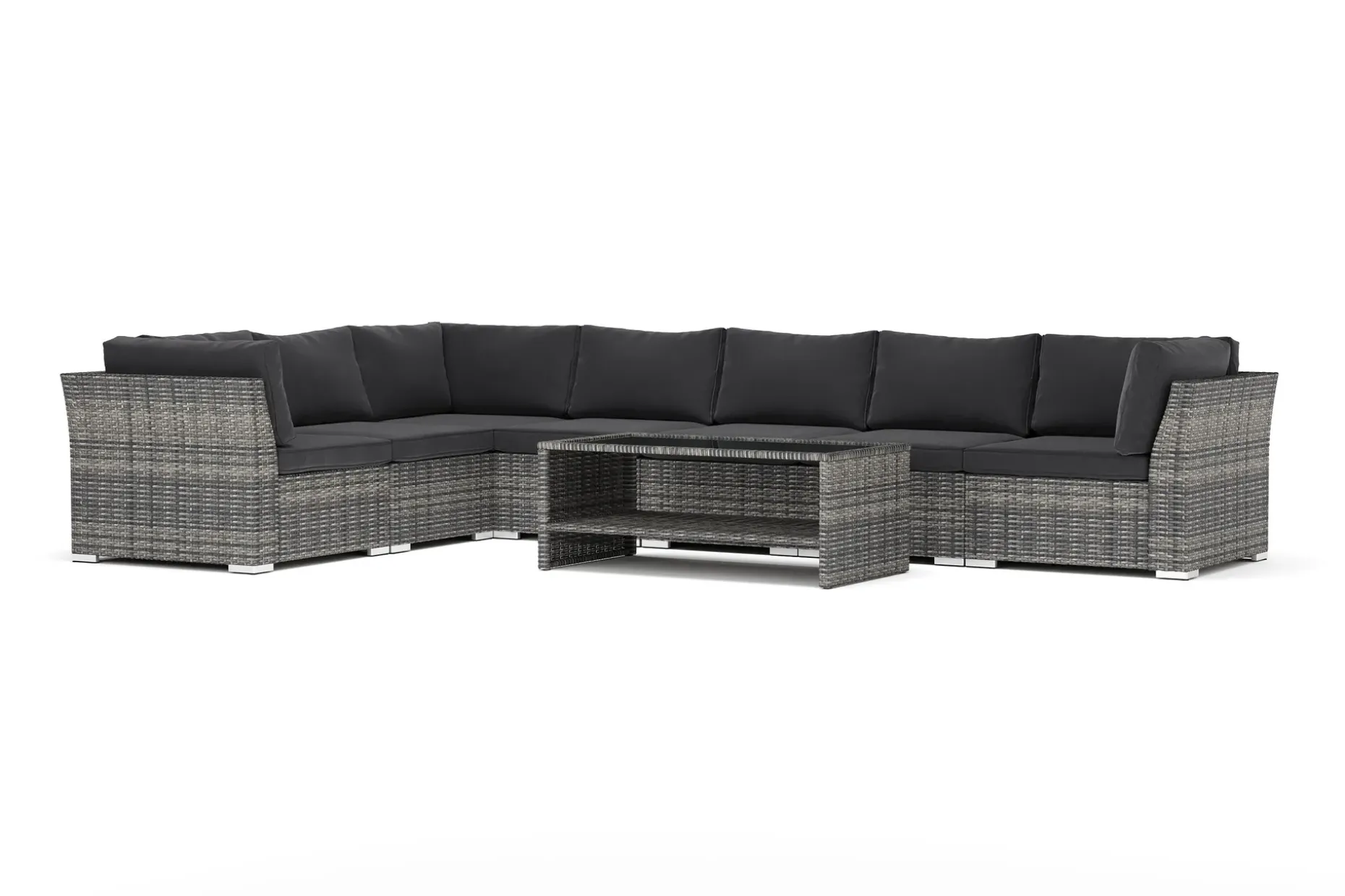 Wisconsin utomhus L-soffa 7-sits vändbar