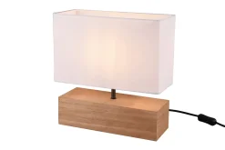 Woody bordslampa 12X30cm E27 trä/ vit
