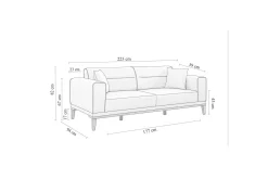 Wyong Bäddsoffa 3-sits 223x94 cm