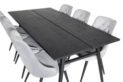 Zenazmi Matbord 195 cm med 6 st Valera Lyx Sammetstol