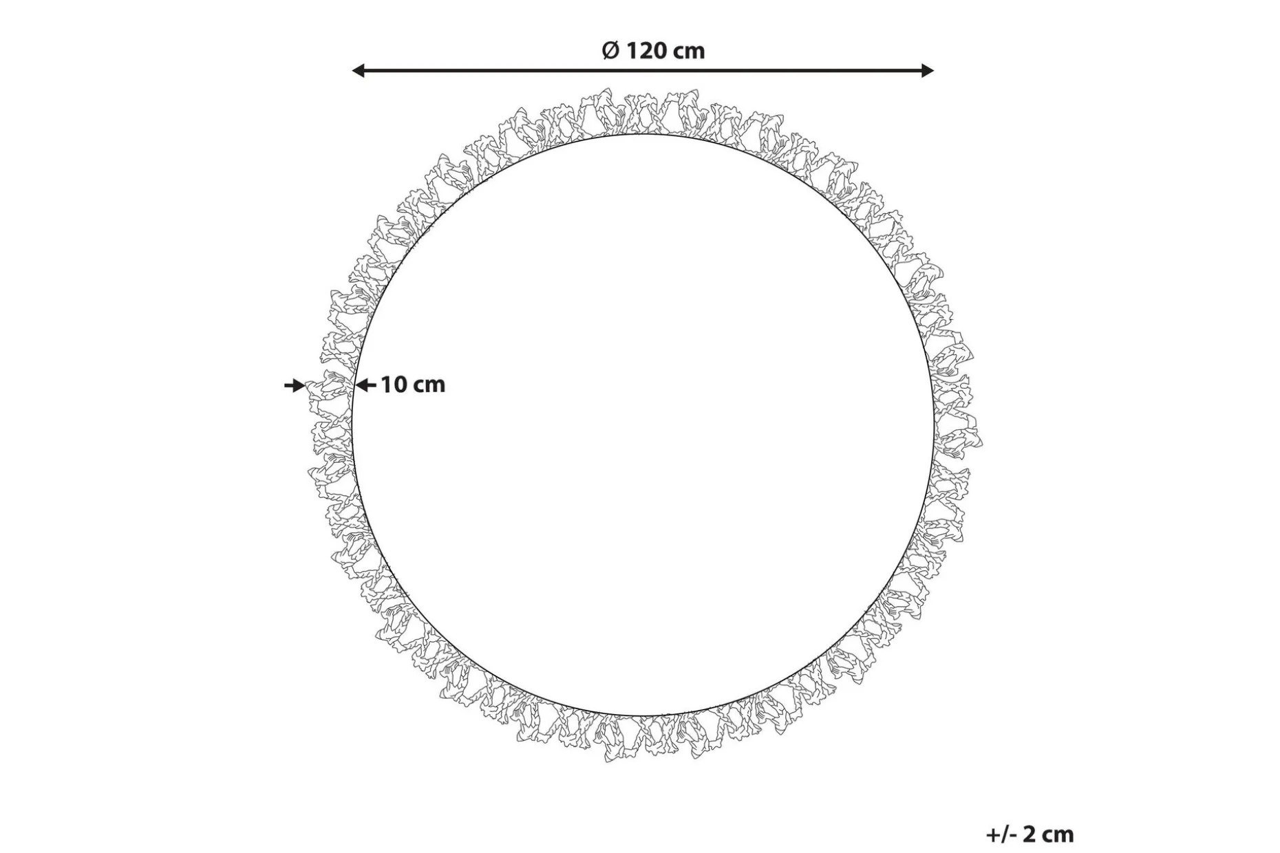 Zonguldak Ryamatta 120 cm Rund
