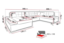 Zumar Soffa med Divan och Schäslong 4-sits